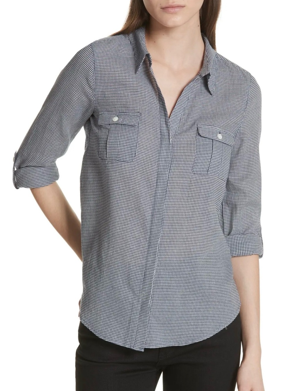 NWOT Joie Booker Houndstooth Button Down